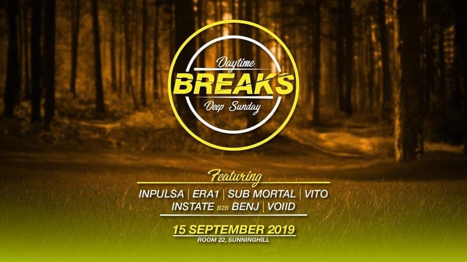 Poster: Daytime Breaks: Deep Sunday, Room 22, Sunninghill, 15 Sep 2019