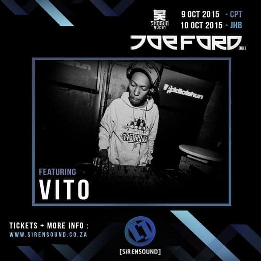 Poster: Sirensound presents Joe Ford (UK), Johannesburg, 10 Oct 2015